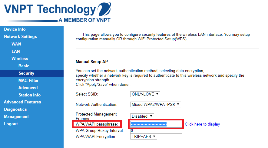 đổi pass wifi vnpt