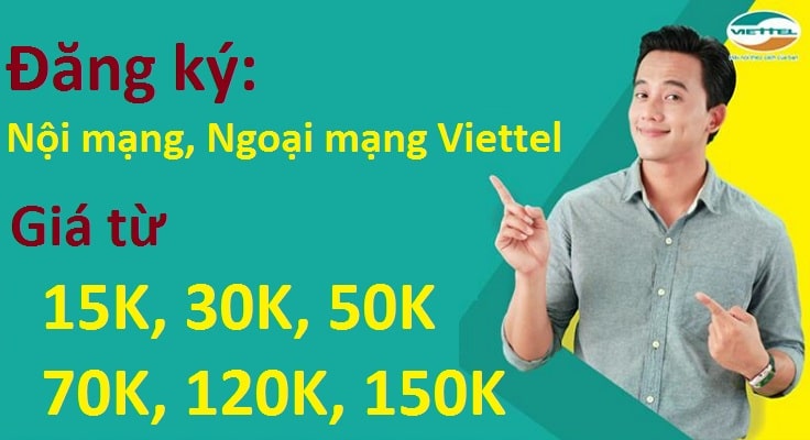 Đăng ký gọi nội mạng Viettel, ngoại mạng Viettel