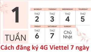 Danh sách 4 gói 4g Viettel 7 ngày